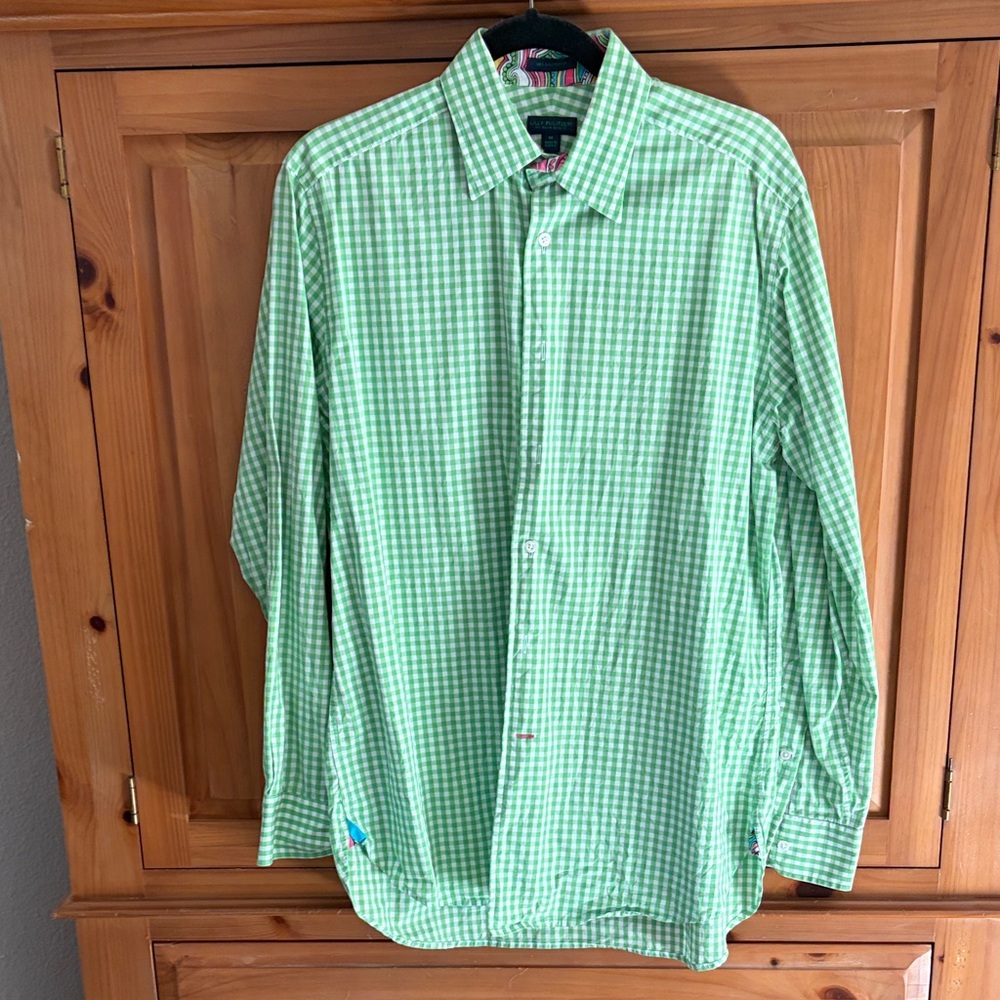 Lilly Pulitzer Green Checkered Men's Shirt